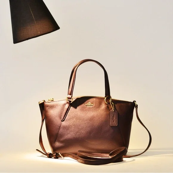 Coach Premium Leather Small Crossbody Handbag Purse Oxblood